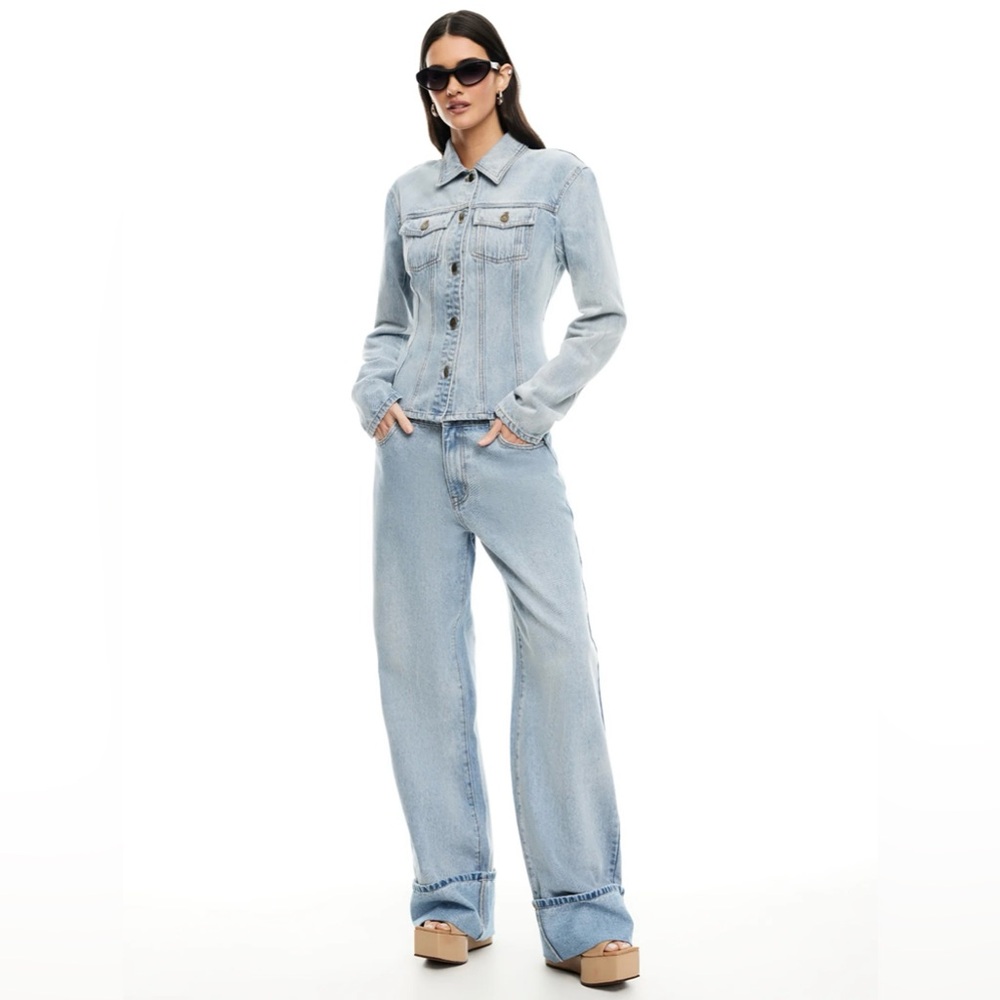 Lioness Top Model Cuffed Jeans Light Denim